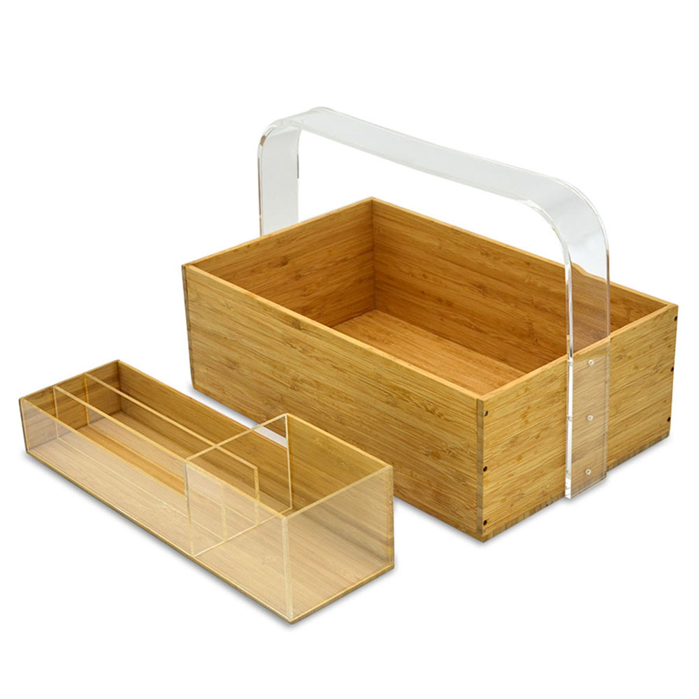 Acrylic Bamboo Materials Made Into Office Supplies For Multi-function Office